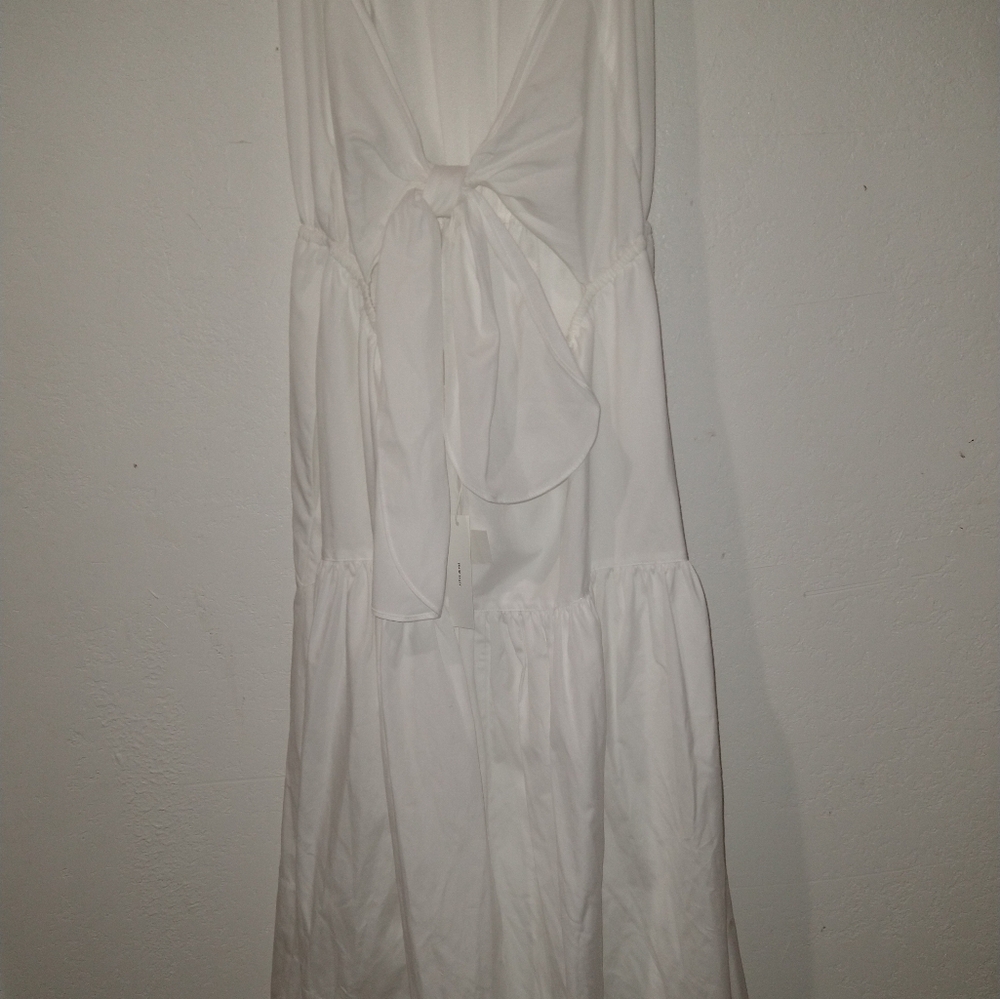 NWT VINCE White Backless Halter Dress - Picture 10 of 11
